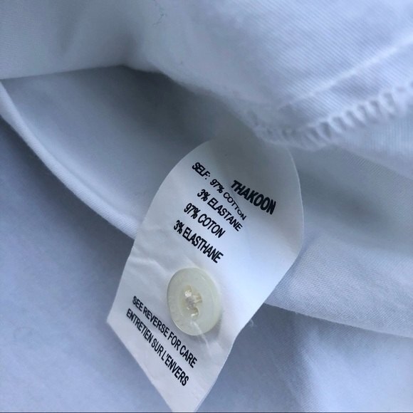 Thakoon Addition Blouse Top White Cotton Embroidered V-Neck Cutouts 2 - Picture 5 of 7